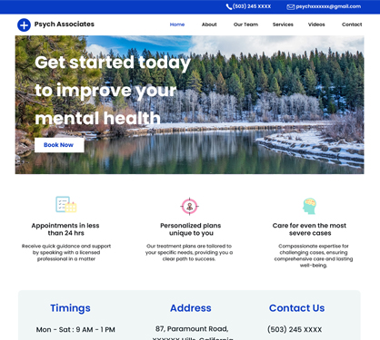 More Psychiatrist Website Templates