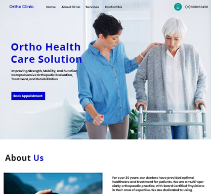 More Orthopaedic Website Templates