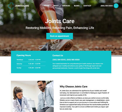 More Orthopaedic Website Templates