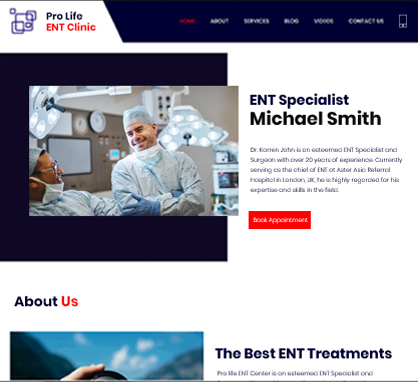 More ENT Website Templates