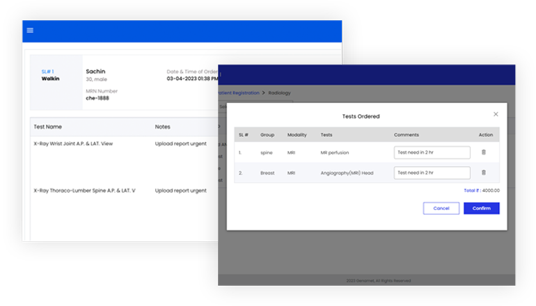 Inpatient and Outpatient queues managed smoothly.