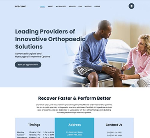 More Orthopaedic Website Templates