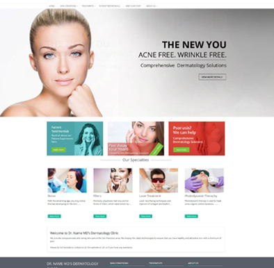 More Dermatologist Website Templates