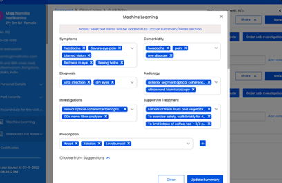 Machine learning driven documentation to reduce charting time drastically